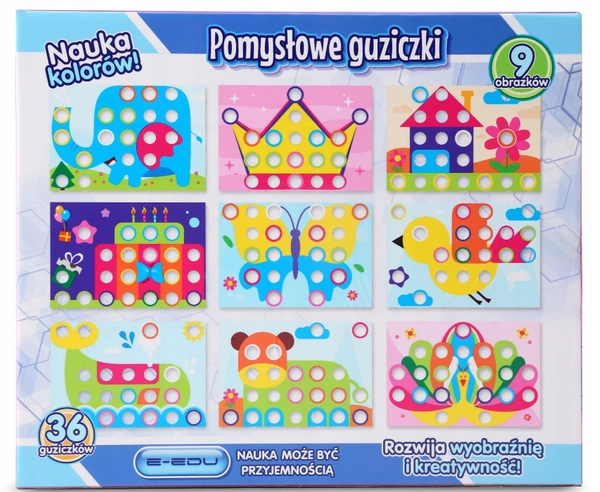 E-EDU układanka GUZICZKI księżniczki trening rączki