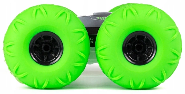 zdalnie sterowany samochód pojazd akrobacyjny exost 360 tornado zielony