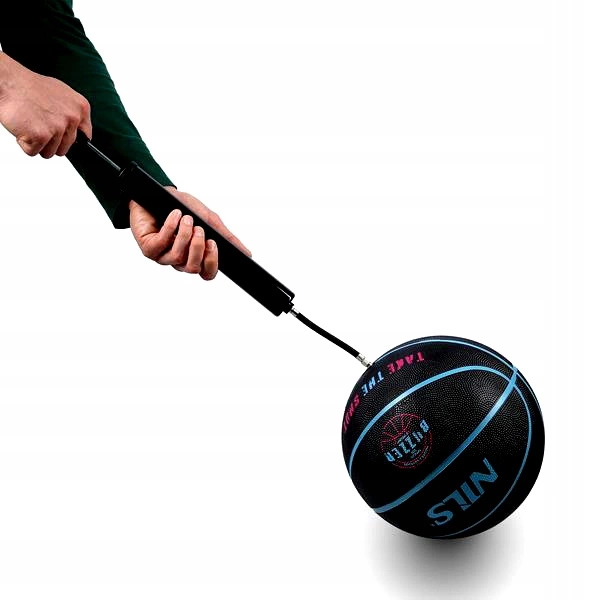 NILS Kompaktowa Pompka Ręczna Do Pompowania Piłek Z Wężykiem i Igłą