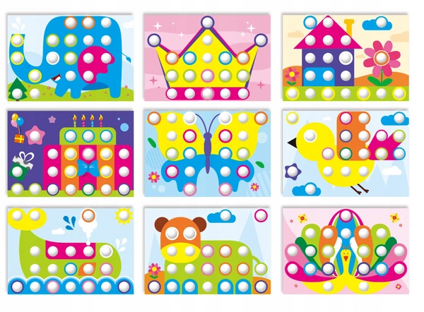 E-EDU układanka GUZICZKI księżniczki trening rączki