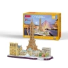 CUBIC FUN puzzle 3D city line Paris Paryż wieża Eiffla 114 elementów 