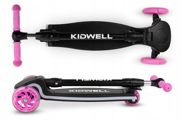 Hulajnoga LED KIDWELL Lumo balansowa świecące koła 3+ do 50 kg składana