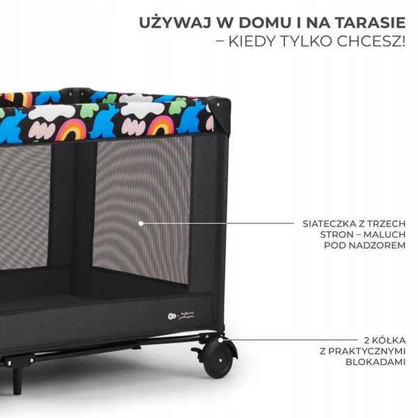 KINDERKRAFT JOY 2 Łóżeczko turystyczne 2w1 kojec składane