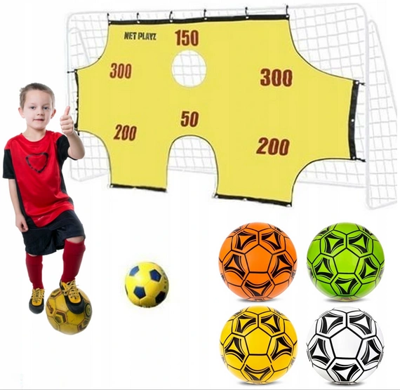 Bramka piłkarska ogrodowa 290x165x90cm metal +mata +piłka