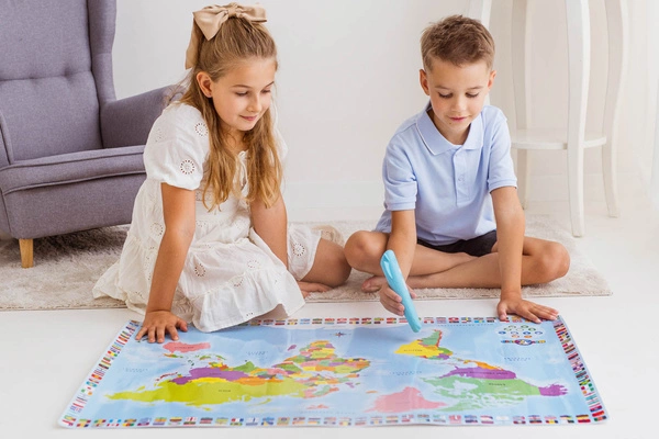 Dumel GLOBUS Mapa Świata Interaktywna UCZY MÓWI 6+ długopis