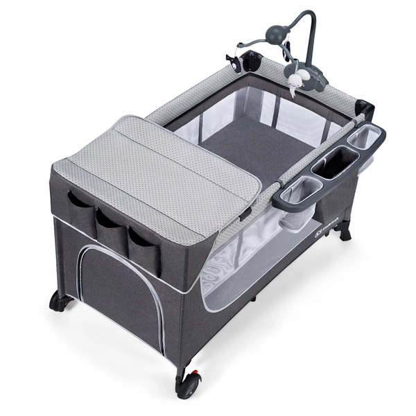 Kinderkraft LEODY Łóżeczko turystyczne dwupoziomowe składane + AKCESORIA