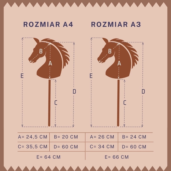 Hobby Horse A4 Koń na kiju Hoppihorse z lejcami akcesoria w zestawie