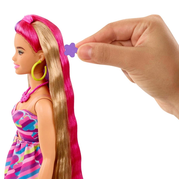 Barbie Lalka HCM89 Totally Hair ODLOTOWE FRYZURY KWIATY KWIATKI