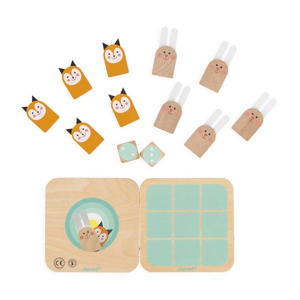 Janod - Gra strategiczna 2w1 Kółko i krzyżyk, Wyścig Taktik 5+