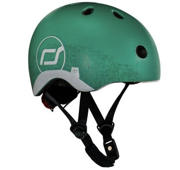 SCOOT AND RIDE KASK XXS-S dla dzieci regulacja LED odblaskowy