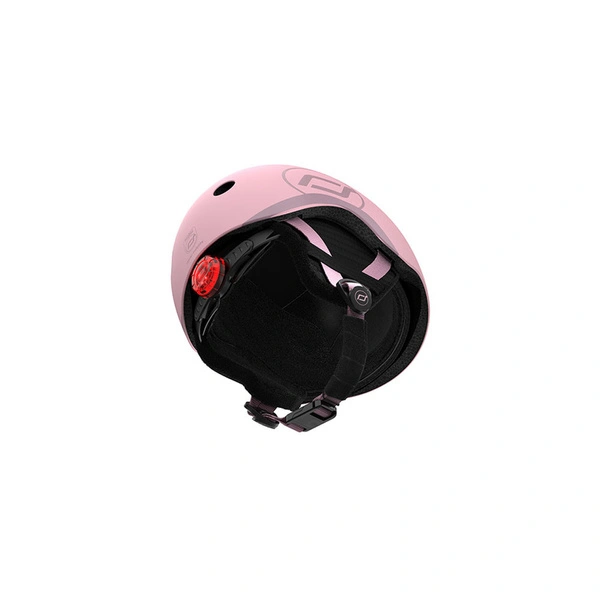 SCOOT AND RIDE kask narciarski XXS-S dla dzieci regulacja dziecięcy LED Rose