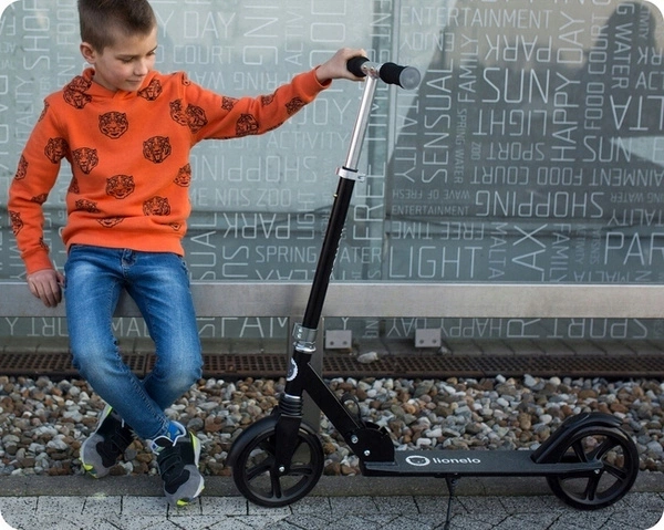 LIONELO LUCA Hulajnoga składana duża amortyzator do 100 kg