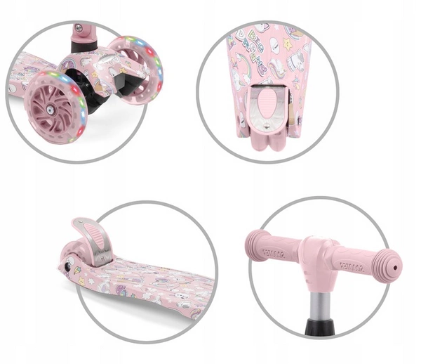 KIDWELL Vento hulajnoga trójkołowa balansowa LED