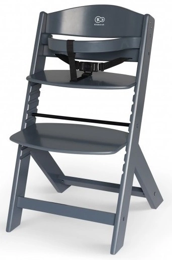 Kinderkraft ENOCK Krzesełko do karmienia drewniane grey