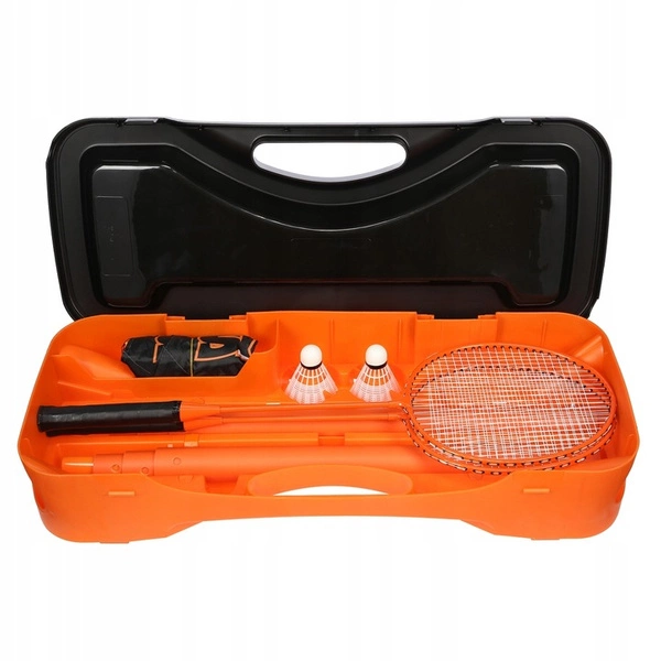 NILS zestaw do gry w badmintona siatka + rakietki + lotki + walizka