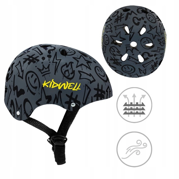 Kask ochronny Kidwell ORIX Plus Graffiti S rower hulajnoga
