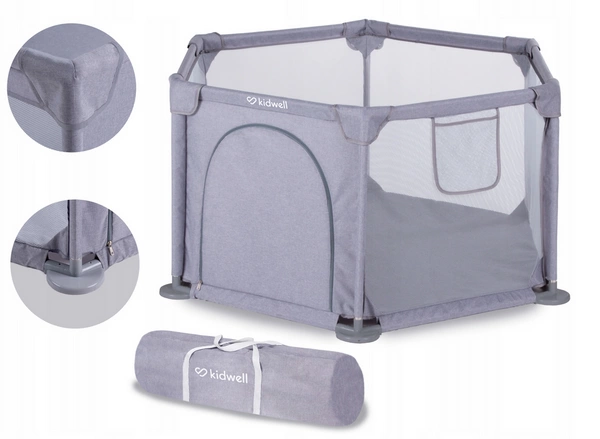 Kojec plac zabaw Kidwell FANKO Gray 120x120 cm