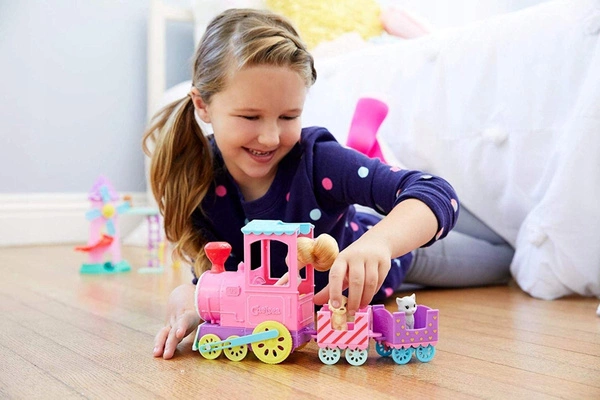 BARBIE Lalka Chelsea pociąg ze zwierzakami FRL86