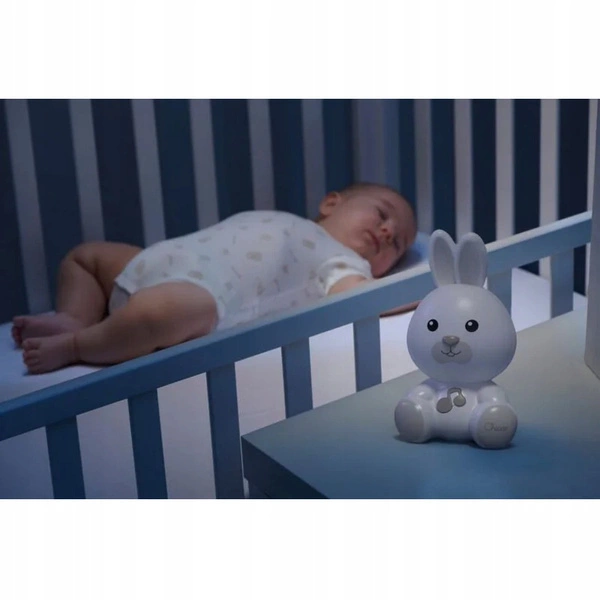 Chicco lampka nocna króliczek pozytywka światło dźwięk