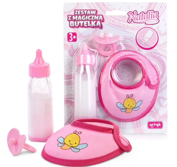 Natalia ZESTAW Magiczna butelka MLEKO SMOCZEK Śliniak