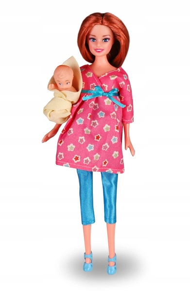 NATALIA mama z dzieckiem LALKA w ciąży bobas becik