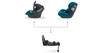 RECARO Kio Select Night Black fotelik + Avan Select Night Black fotelik + baza 3w1 zestaw