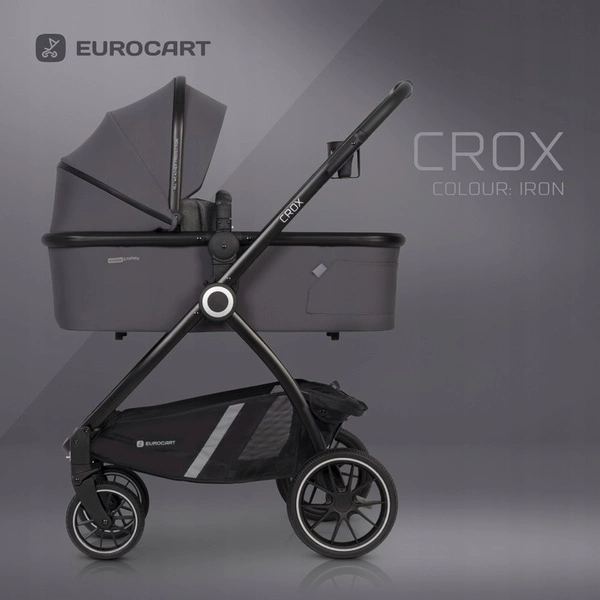 EURO CART CROX wózek spacerowy lekki gondola adaptery 22KG 2W1