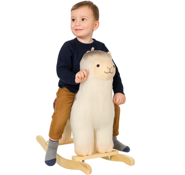 Lama na biegunach INTERAKTYWNA jeździk wydaje dźwięki miękka na prezent