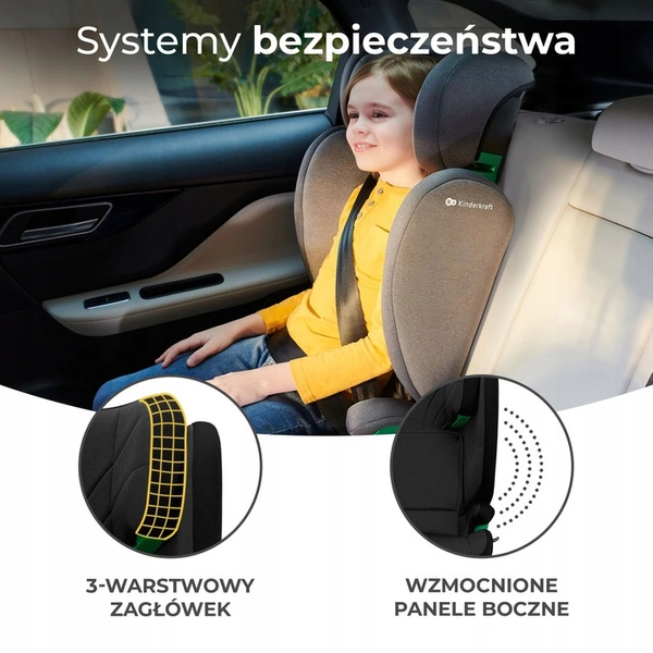 Kinderkraft Junior Fix 2 Fotelik samochodowy 100-150 i-Size 15-36 kg isofix