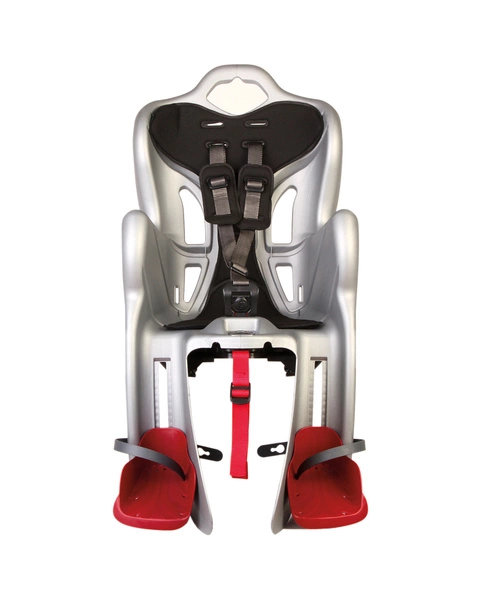 BELLELLI B-One Clamp fotelik rowerowy na bagażnik srebrny