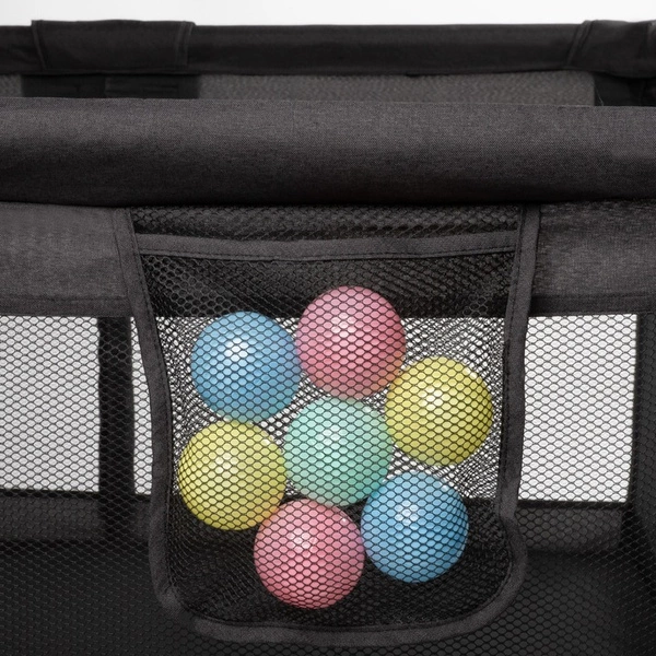 Duży kojec plac zabaw Kidwell FANKO black 120x 180 cm