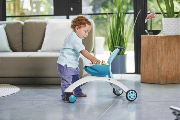 TINY LOVE JEŹDZIK PCHACZ DO NAUKI CHODZENIA GRAJĄCY ŚWIECĄCY - Niebieski