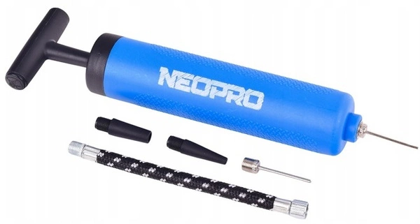 NEOPRO POMPKA DO PIŁEK Z WĘŻYKIEM +IGŁA x2 + 2 adaptery do materacy zabawek
