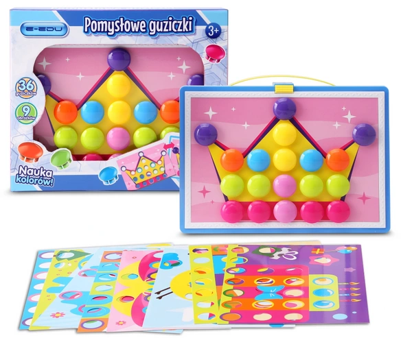 E-EDU układanka GUZICZKI księżniczki trening rączki