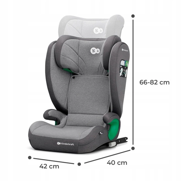 Kinderkraft Junior Fix 2 Fotelik samochodowy 100-150 i-Size 15-36 kg isofix
