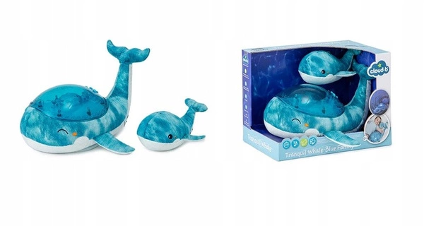 Cloud B Lampka nocna projektor Wieloryb