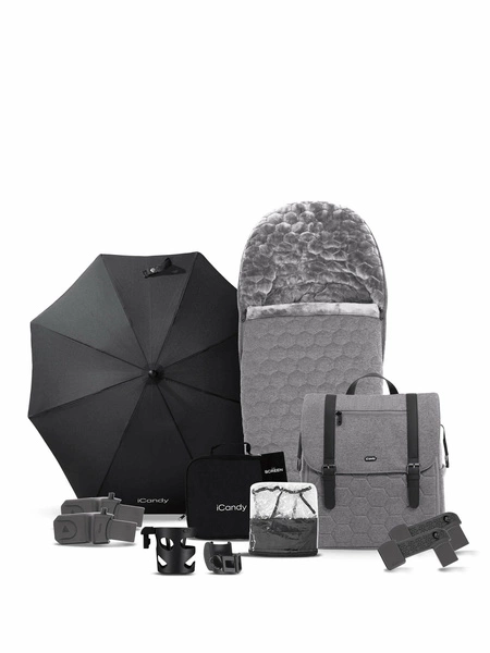 Wózek głęboko-spacerowy iCandy CORE light grey - kompletny zestaw