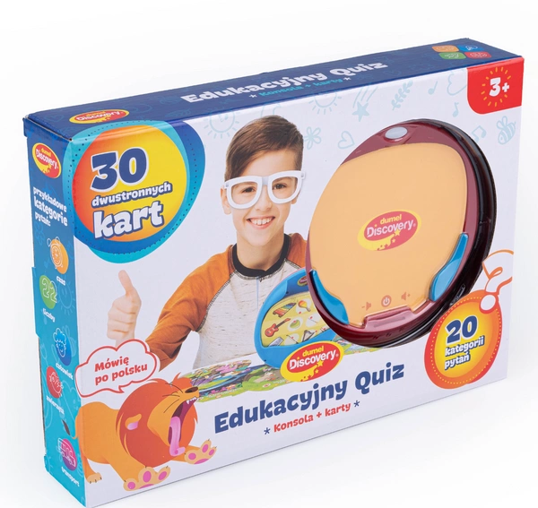 Dumel Edukacyjny QUIZ konsola nauka zabawa karty