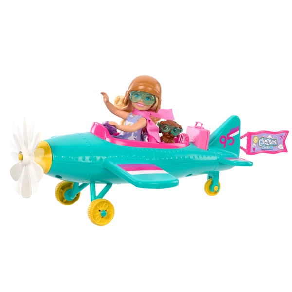 BARBIE lalka CHELSEA PILOT zestaw z samolotem awionetka MATTEL HTK38