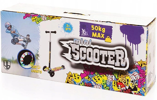 4BABY MINI SCOOTER hulajnoga trójkołowa balansowa LED 50kg