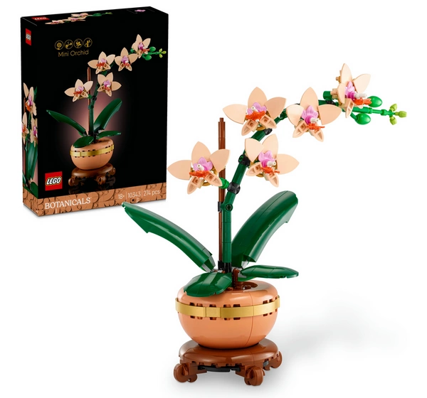 LEGO ICONS Orchidea 10343 - Kwiat STORCZYK dla Dziewczyny Klocki na prezent