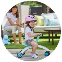 TINY LOVE JEŹDZIK PCHACZ DO NAUKI CHODZENIA GRAJĄCY ŚWIECĄCY - Niebieski