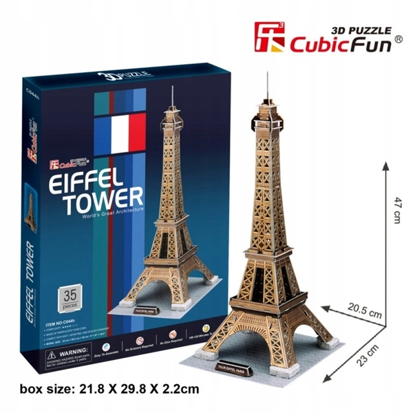 CUBIC FUN PUZZLE 3D WIEŻA EIFFELA 35 EL 20044