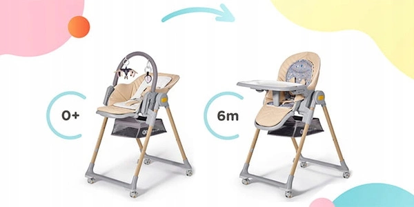 Kinderkraft Lastree 2w1 krzesełko do karmienia leżaczek