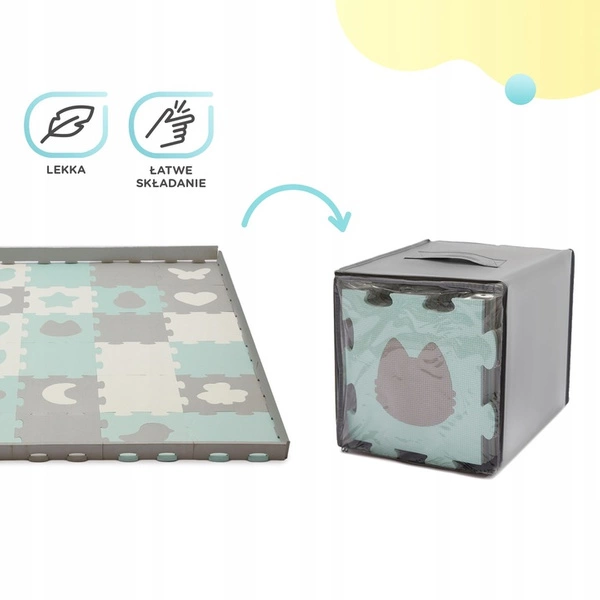 Kinderkraft LUNO Shapes Duża Mata Piankowa puzzle 165 x 185 cm