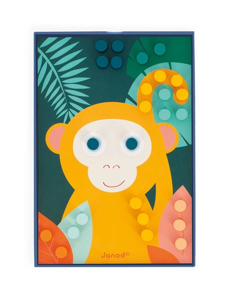 Janod - Układanka drewniana mozaika Zwierzątka 3+