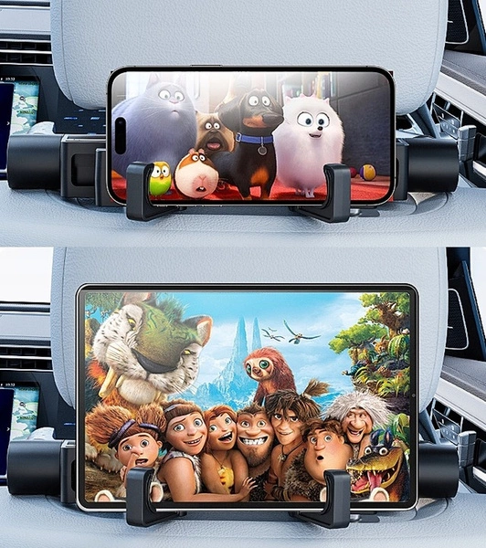 ZAGŁÓWEK samochodowy oparcie na głowę regulowany uchwyt na telefon haczyk