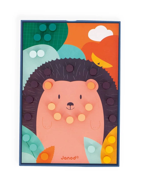 Janod - Układanka drewniana mozaika Zwierzątka 3+