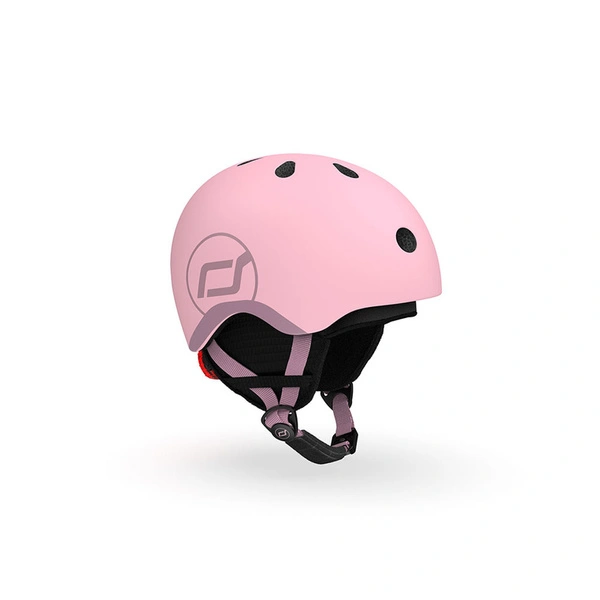 SCOOT AND RIDE kask narciarski XXS-S dla dzieci regulacja dziecięcy LED Rose