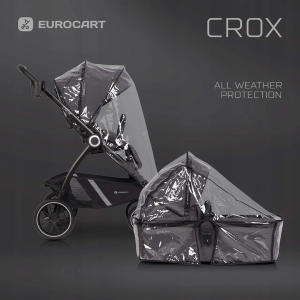 EURO CART CROX wózek spacerowy lekki gondola adaptery 22KG 2W1